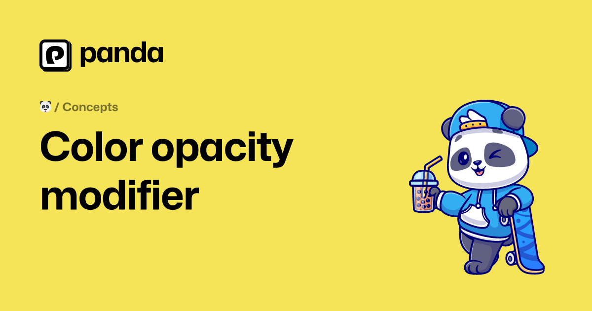 Color opacity modifier - Panda CSS